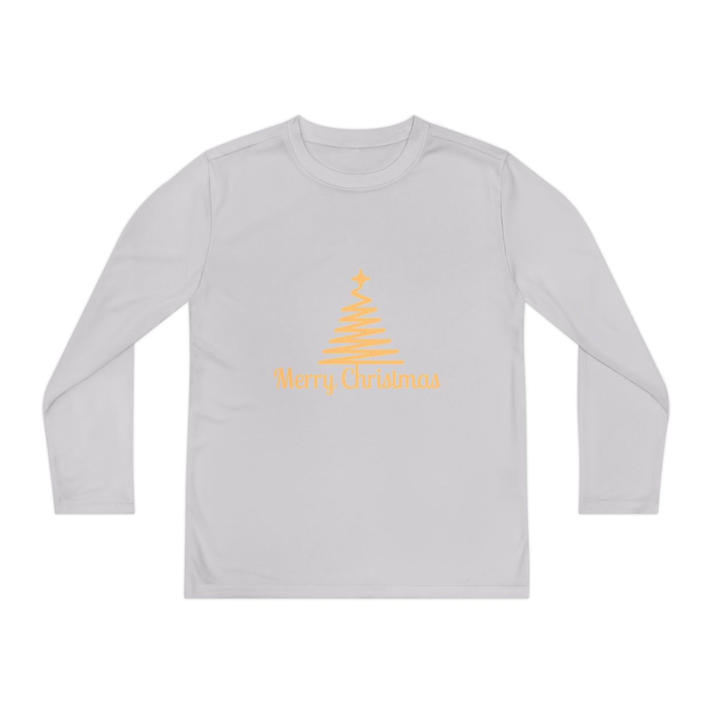 Youth Long Sleeve Christmas Tee, Merry Christmas Shirt, Holiday Gift for Kids, Winterwear, Festive Long Sleeve Top