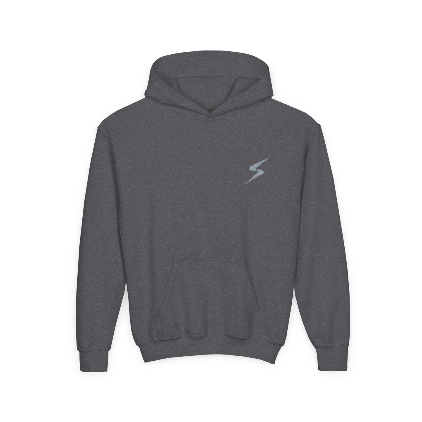 SORA Youth Heavy Blend Hooded with Lightning Bolt Design - Perfect for School, Sports, and Everyday Wear