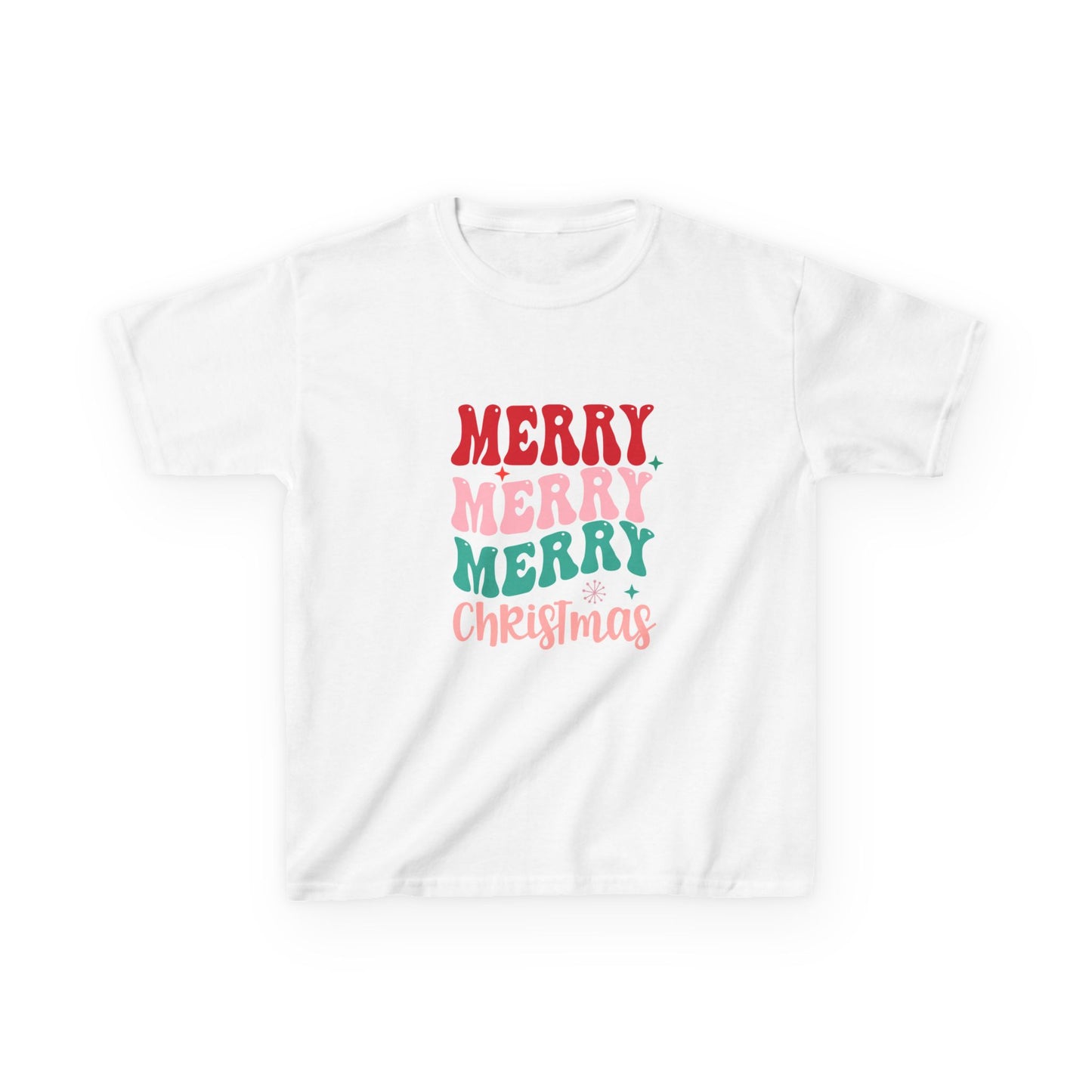Merry Kids T-Shirt, Christmas Tee for Children, Holiday Apparel, Festive Clothing, Gifts for Kids, Cute Holiday Shirt