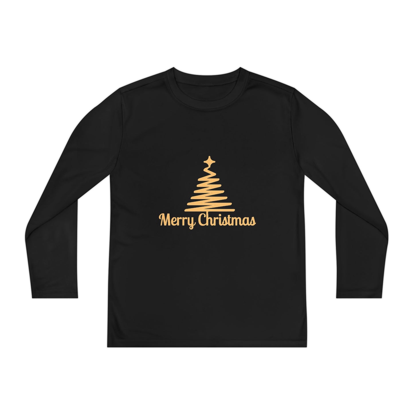 Youth Long Sleeve Christmas Tee, Merry Christmas Shirt, Holiday Gift for Kids, Winterwear, Festive Long Sleeve Top