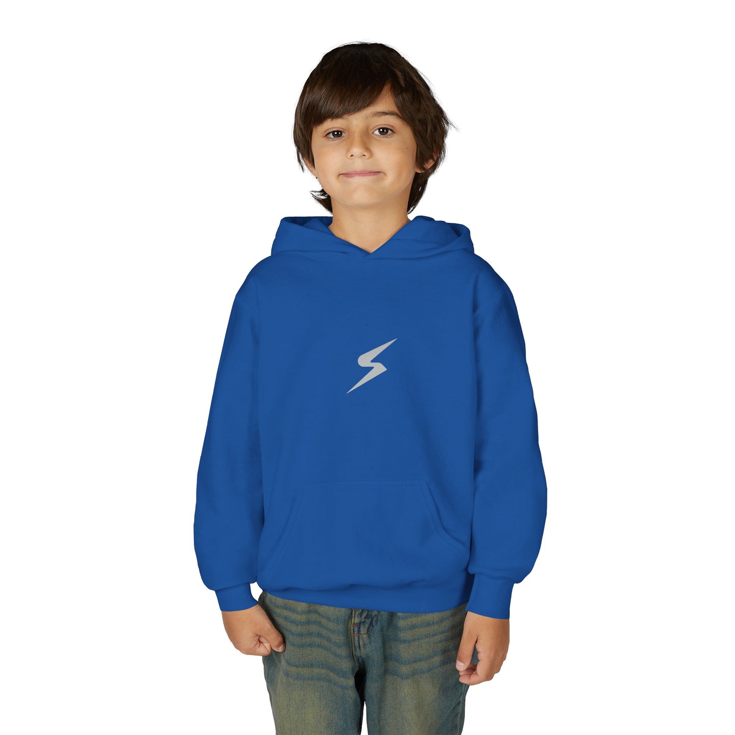Stylish Youth Hoodie with Lightning Bolt Design Not Embordered