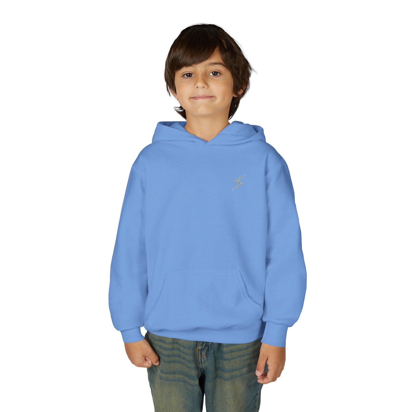 SORA Youth Heavy Blend Hooded with Lightning Bolt Design - Perfect for School, Sports, and Everyday Wear