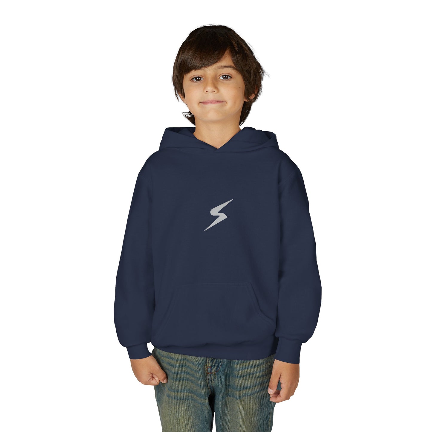Stylish Youth Hoodie with Lightning Bolt Design Not Embordered