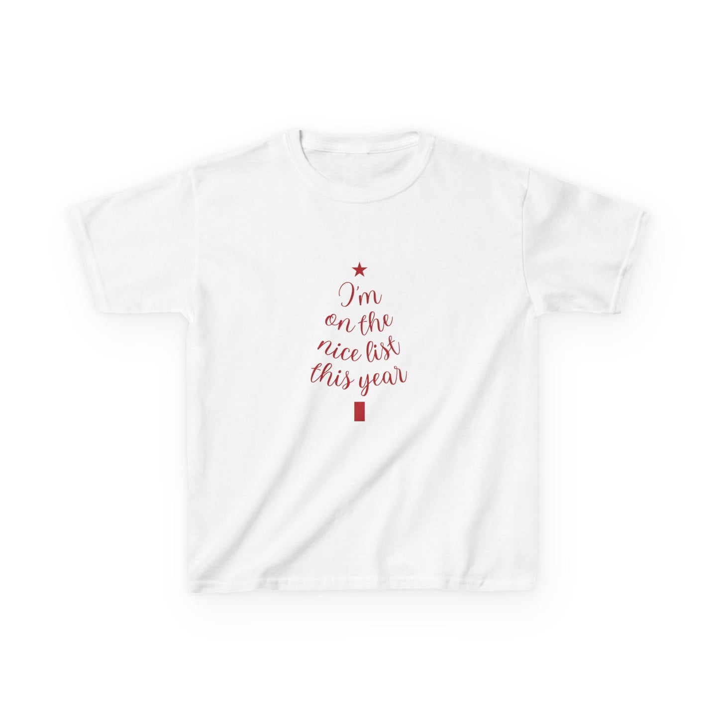 Festive Kids Tee with 'Nice List' Design | Christmas Gift, Holiday Apparel, Kid's T-Shirt, Cute Xmas Outfit, Family Photos, Seasonal Wear