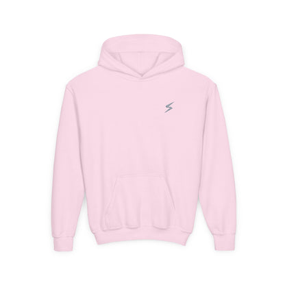 SORA Youth Heavy Blend Hooded with Lightning Bolt Design - Perfect for School, Sports, and Everyday Wear