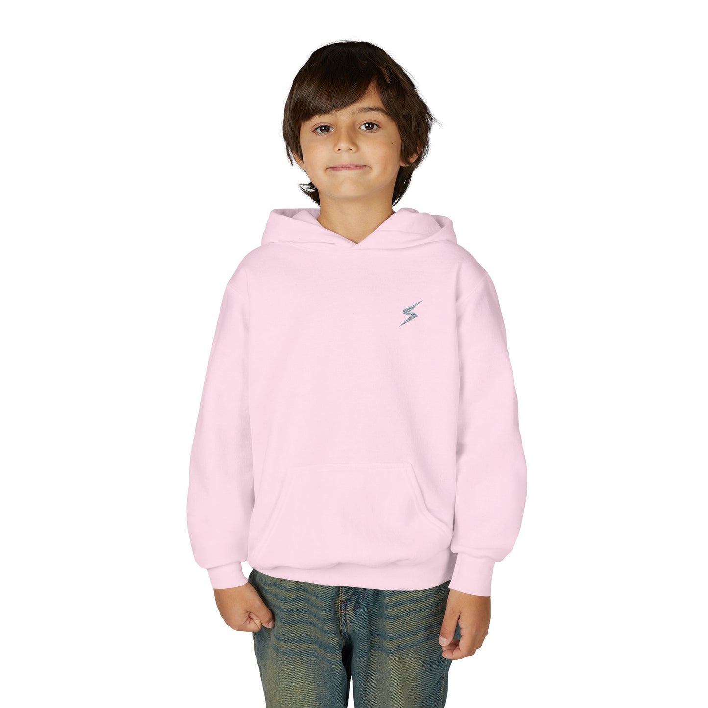 SORA Youth Heavy Blend Hooded with Lightning Bolt Design - Perfect for School, Sports, and Everyday Wear