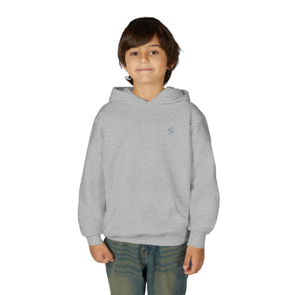 SORA Youth Heavy Blend Hooded with Lightning Bolt Design - Perfect for School, Sports, and Everyday Wear