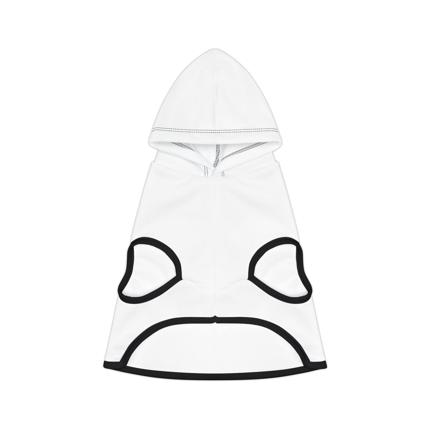 SORA Pet Hoodie — White Dog & Cat Hoodie with Small Black Bolt Logo