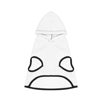 SORA Pet Hoodie — White Dog & Cat Hoodie with Small Black Bolt Logo